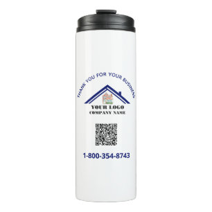 Bouteilles Isothermes Merci et votre logo d'entreprise Code QR