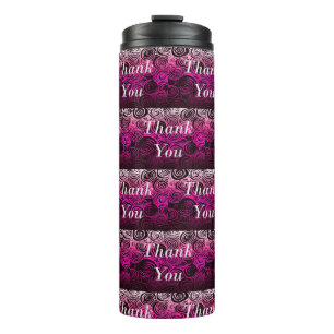 Bouteilles Isothermes Merci torsades roses
