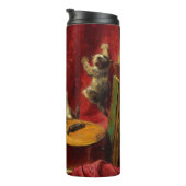 Bouteilles Isothermes Mère Chat et chatons Jouer avec la guitare (Tourné sur la droite)