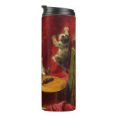 Bouteilles Isothermes Mère Chat et chatons Jouer avec la guitare (Tourné sur la droite)