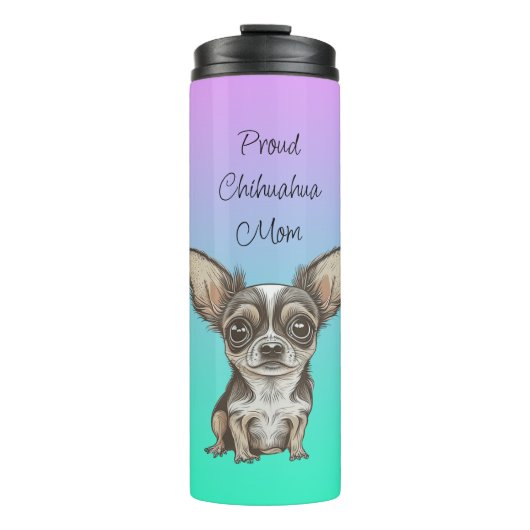 Bouteilles Isothermes Mère de Chihuahua fière (Devant)