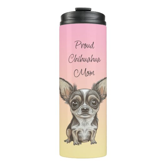 Bouteilles Isothermes Mère de Chihuahua fière (Devant)