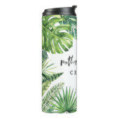 Bouteilles Isothermes Mère de la mariée aquarelle feuille tropicale (Tourné sur la gauche)