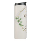 Bouteilles Isothermes Mère De La Mariée Élégante Lignes D'Or Feuilles (Tourné sur la gauche)