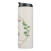 Bouteilles Isothermes Mère De La Mariée Élégante Lignes D'Or Feuilles (Tourné sur la droite)