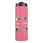 Bouteilles Isothermes Mère de l'aquarelle de jeune mariée florale (Devant)