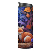 Bouteilles Isothermes mère et bébé renard dans la forêt magique (Tourné sur la droite)