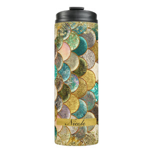 Bouteilles Isothermes Mermaid Scales Multicolore Glitter Glam Trendy