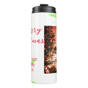Bouteilles Isothermes Merry Bright Christmas ajouter nom de famille bien