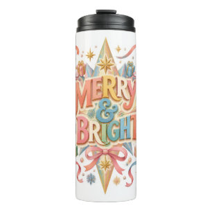 Bouteilles Isothermes Merry & Bright Christmas Bottle