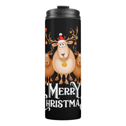 Bouteilles Isothermes Merry Christmas Deer (Devant)