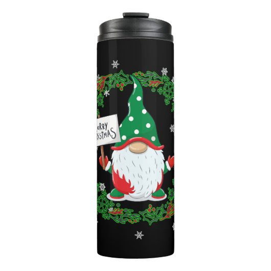 Bouteilles Isothermes Merry Christmas gnome (Devant)
