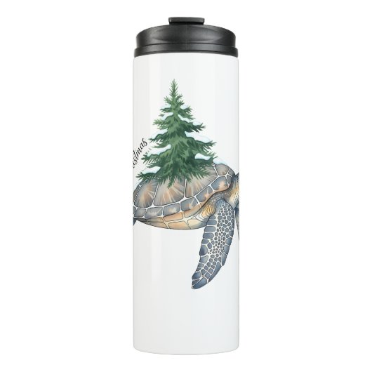 Bouteilles Isothermes Merry Christmas Sea Turtle (Devant)