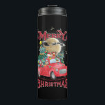 Bouteilles Isothermes Merry Christmas Vintage Red Santa Truck<br><div class="desc">Joyeux Noël Vintage Red Père Noël Truck Êtes-vous un fan de Père Noël, bonhomme de neige, elfe, renne, saison de Noël? drôle Noël Mon Cute Père Noël, bonhomme de neige, renne, Ils roulent un Vintage Père Noël Truck rempli de cadeaux et bonbons de Noël et de neige autour, le design...</div>