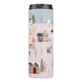 Bouteilles Isothermes Merveilles d'hiver : mignon motif de village (Dos)