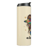 Bouteilles Isothermes Messy Bun Fier Autisme Maman (Tourné sur la gauche)