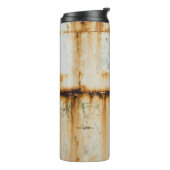 Bouteilles Isothermes Métal blanc rouillé : surface texturée (Tourné sur la gauche)