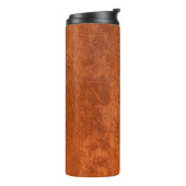 Bouteilles Isothermes métal rouillé patiné : texture orange-rouge. (Tourné sur la gauche)