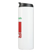 Bouteilles Isothermes Mexique Mexique Drapeau Vert Personnalisation (Tourné sur la droite)