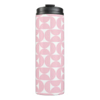 Mi-Siècle Moderne Bébé rose et blanc Motif