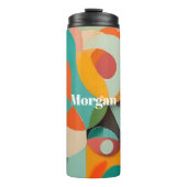 Bouteilles Isothermes Mid Century Art moderne Monogramme ou nom, géométr (Devant)