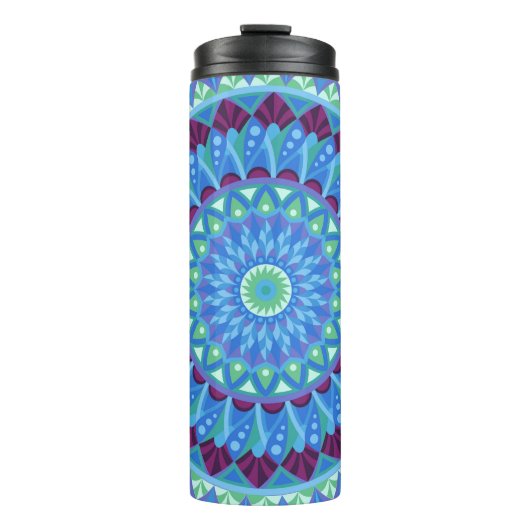 Bouteilles Isothermes Midnight Dreams Travel Blue Mandala Isolé (Devant)