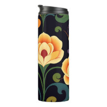 Midnight Garden Floral Travel Tumbler
