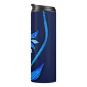 Bouteilles Isothermes Midnight Gothic Eye Flower - Dark Blue Botanical (Tourné sur la droite)