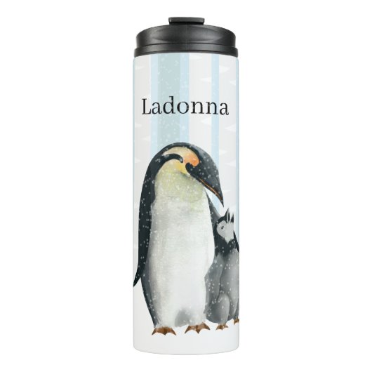 Bouteilles Isothermes mignon amateurs de pingouins d'artique ajouter le (Devant)
