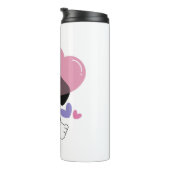 Bouteilles Isothermes Mignon Chien Dalmatien Kawaii avec des Cœurs (Tourné sur la droite)