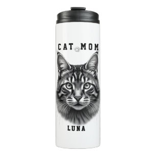 Bouteilles Isothermes Mignon design simple personnalisé mère de chat ama