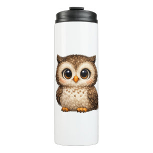 Bouteilles Isothermes Mignon Hibou Fluffy Gros Yeux Dessin Animé Art Num