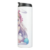 Bouteilles Isothermes mignon, lapin anime Pâques (Tourné sur la droite)