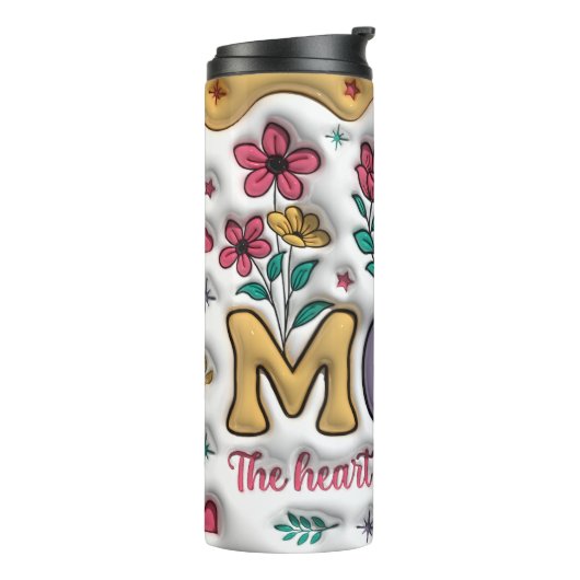 Bouteilles Isothermes Mignonne Fête de la Mère 3-D (Tourné sur la gauche)