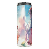 Bouteilles Isothermes Mignonne fille Anime tenant un Boba Tea (Dos)