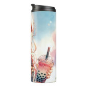Bouteilles Isothermes Mignonne fille Anime tenant un Boba Tea (Tourné sur la droite)