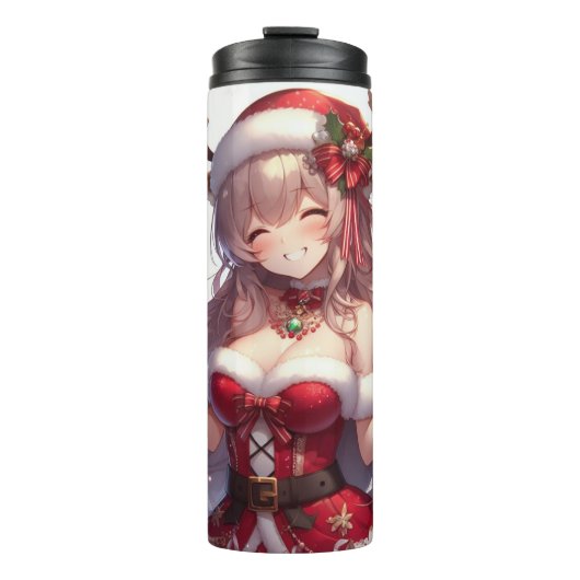 Bouteilles Isothermes mignonne fille de Noël anime (Devant)