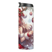 Bouteilles Isothermes mignonne fille de Noël anime (Tourné sur la droite)