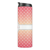 Bouteilles Isothermes Mignonne fille rose Ombre Monogram Polka Dot (Tourné sur la droite)