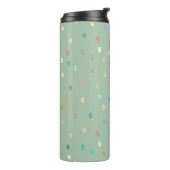 Bouteilles Isothermes Mignonne Multicolor Motif Dotty Sur Sage Green (Tourné sur la gauche)