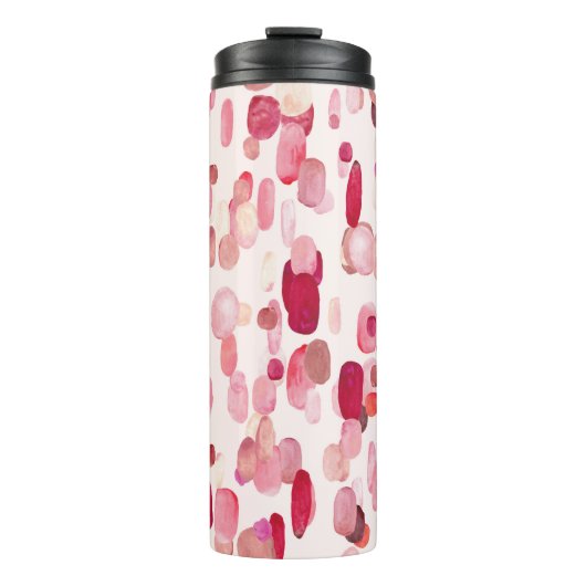 Bouteilles Isothermes Mignonnes Zones Rouges Roses Simples (Devant)