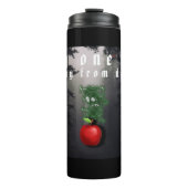 Bouteilles Isothermes Mikitiez crâne rouge toxique pomme vegan été (Devant)