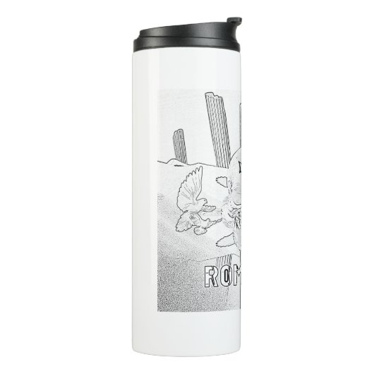 Bouteilles Isothermes Mikitiez Dreamer crâne tatto arc-en-ciel rocher ro (Tourné sur la gauche)