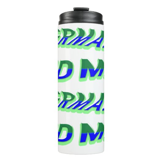 Bouteilles Isothermes Mikitiez océanique sirène venus bleu mer (Devant)