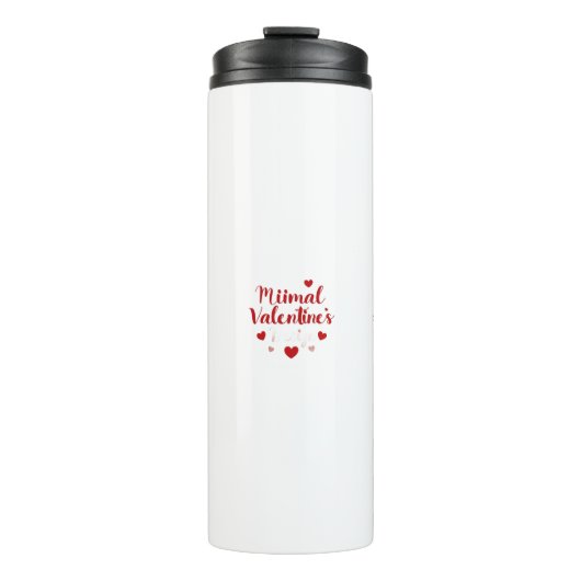 Bouteilles Isothermes Minimal Valentine’s Day Love Typography Design | R (Devant)