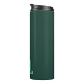Bouteilles Isothermes Minimalist Emerald Green Personalized Monogram  (Tourné sur la droite)