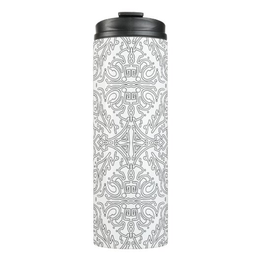Bouteilles Isothermes Minimalist Grey Floral Pattern (Devant)
