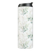 Bouteilles Isothermes Mint Green Pastel Floral Greenery Motif (Tourné sur la gauche)