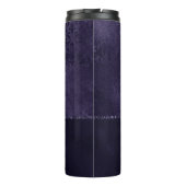 Bouteilles Isothermes Minuit Indigo Romance | Satiny Grunge Damask (Dos)
