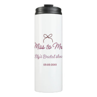 Bouteilles Isothermes Miss to Mrs douche de mariée ajouter nom date anné